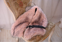 Hariy Shaggy Faux Raccoon Fur Warm Long Scarf Collar Women Faux Leather Buckle Faux Fox Fur Shawl Cap Scarves 3 Colors