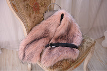 Hariy Shaggy Faux Raccoon Fur Warm Long Scarf Collar Women Faux Leather Buckle Faux Fox Fur Shawl Cap Scarves 3 Colors