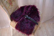 Hariy Shaggy Faux Raccoon Fur Warm Long Scarf Collar Women Faux Leather Buckle Faux Fox Fur Shawl Cap Scarves 3 Colors
