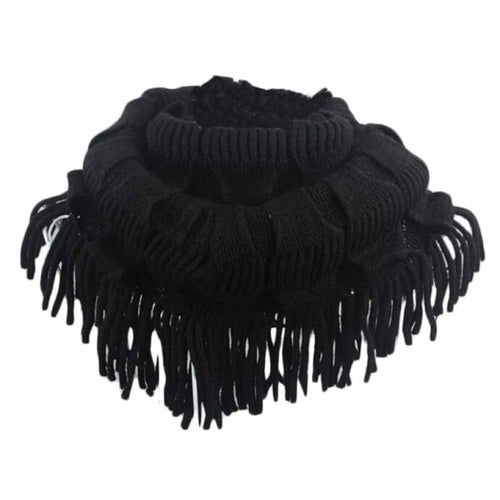Fashion Women Fashion Infinity Thick Neck Warmer Scarf With Long Fringed Sunshine