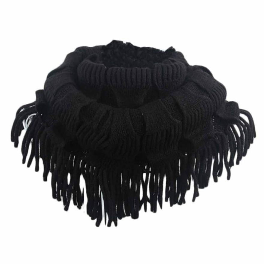 Fashion Women Fashion Infinity Thick Neck Warmer Scarf With Long Fringed Sunshine