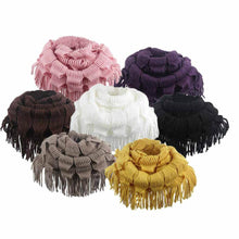 Fashion Women Fashion Infinity Thick Neck Warmer Scarf With Long Fringed Sunshine