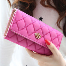 Fashion Lady Women Clutch Wallet Long Purse Quilted Leather Wallet Card Holder Handbag Bags Day Clutches