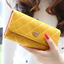 Fashion Lady Women Clutch Wallet Long Purse Quilted Leather Wallet Card Holder Handbag Bags Day Clutches