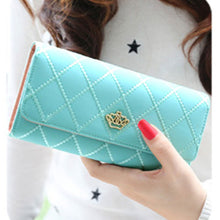Fashion Lady Women Clutch Wallet Long Purse Quilted Leather Wallet Card Holder Handbag Bags Day Clutches