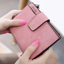 Korea Simple Women Mini Grind Magic Bifold Faux Leather Wallet Credit Card Holder Short Wallet Purse BU