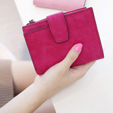 Korea Simple Women Mini Grind Magic Bifold Faux Leather Wallet Credit Card Holder Short Wallet Purse BU