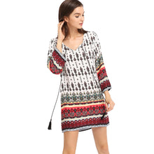 mini-women-bohemian-vintage-dress-retro-printing-round-neck-3-4-sleeve-sundress-dress-vestidos-white BBL