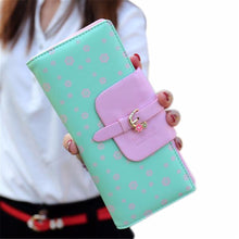 Women Zipper Long Purse Wallet Credit Card Holder Cute Floral Print Standard Wallet Handbag