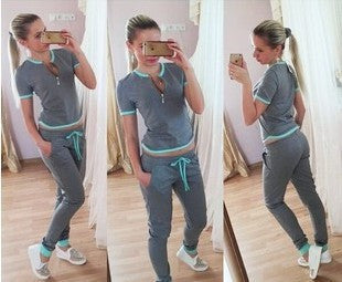style sweat shirt Print tracksuit women Long Pants Pullover Tops Womens set Women Sport Suits