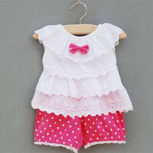sweet-baby-kids-girls-2pcss-outfit-clothes-ruffled-t-shirt-tops-dot-pants-suit-clothing-sets BBL