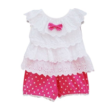 sweet-baby-kids-girls-2pcss-outfit-clothes-ruffled-t-shirt-tops-dot-pants-suit-clothing-sets BBL