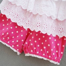 sweet-baby-kids-girls-2pcss-outfit-clothes-ruffled-t-shirt-tops-dot-pants-suit-clothing-sets BBL