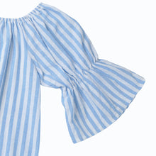 korean-casual-sexy-women-dresses-blue-striped-off-the-shoulder-half-sleeve-shirt-mini-dress-beach-dress-robe BBL