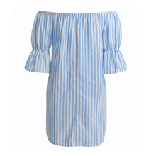 korean-casual-sexy-women-dresses-blue-striped-off-the-shoulder-half-sleeve-shirt-mini-dress-beach-dress-robe BBL