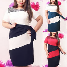 large-size-womens-striped-short-sleeve-lace-dress-bodycon-6xl-dresses BBL