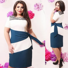 large-size-womens-striped-short-sleeve-lace-dress-bodycon-6xl-dresses BBL