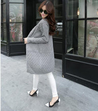 Long Knitted Sweater Cardigan Women Bead Pearl Long Sweaters Outwear Long Sleeve Casual Cardigan GV272