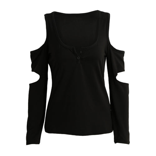 low-cut-women-casual-t-shirt-cold-shoulder-square-collar-solid-tshirt-cutout-long-sleeve-tops-rose-green-black-ropa-mujer BBL