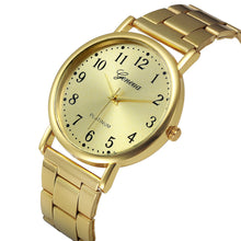 Luxury Fashion Women Man Glod Crystal Stainless Steel Analog Quartz Wrist Watch Reloj Geneva Wrist watch woman