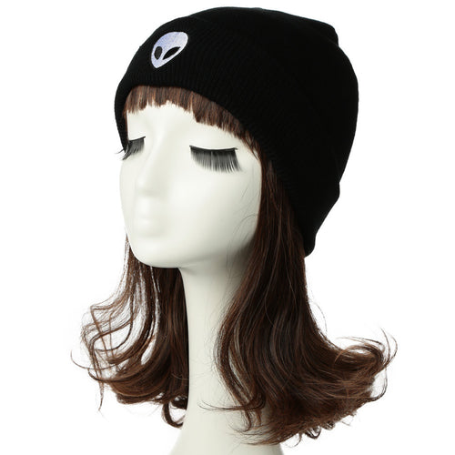 men-women-knitted-beanies-hat-plain-alien-embroidery-gorros-masculino-dome-fall-cap-warm-crochet-skull-hat-headwear BBL