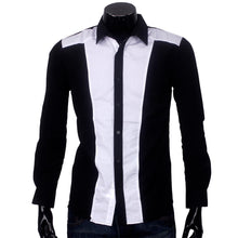 Mens Slim fit Fashion Famous Design Business Mens Casual Long Sleeve Slim Tops turndown collar Shirt Quality 2 Colors