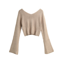women-knitted-crop-top-ladies-solid-v-neck-sweater-long-flare-sleeve-casual-pullover-tops-white-knitwear BBL