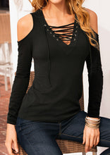 Women Shirts Long Sleeve Hollow Out Sexy V Neck Slim Long Sleeve Tops Bandage Shirts Femme Blusas LX059