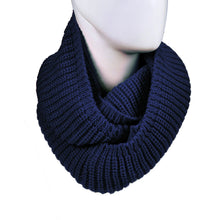 Women's Warm Infinity 2 Circle Cable Knit Long Scarf Cowl Neck Shawl &