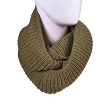 Women's Warm Infinity 2 Circle Cable Knit Long Scarf Cowl Neck Shawl &