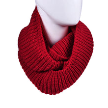 Women's Warm Infinity 2 Circle Cable Knit Long Scarf Cowl Neck Shawl &