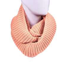 Women's Warm Infinity 2 Circle Cable Knit Long Scarf Cowl Neck Shawl &