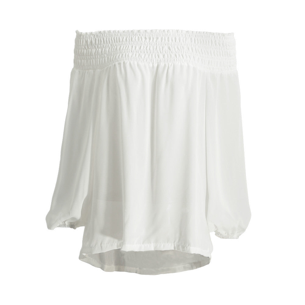 off-shoulder-top-chiffon-women-blouses-slash-neck-sexy-office-shirt-ladies-retro-blouse-shirt-tops-blusa BBL