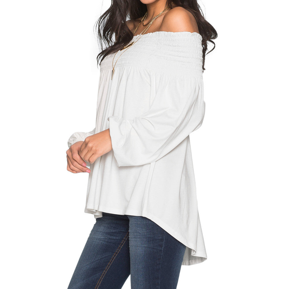 off-shoulder-top-chiffon-women-blouses-slash-neck-sexy-office-shirt-ladies-retro-blouse-shirt-tops-blusa BBL