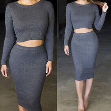 2 piece Women Long sleeve party dresses Sexy bandage dress women dress vestidos femininos Q0044