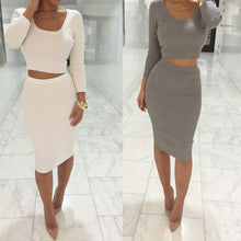 2 piece Women Long sleeve party dresses Sexy bandage dress women dress vestidos femininos Q0044