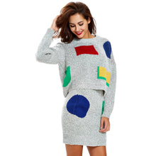 women-knitted-sweater-dress-long-sleeve-bodycon-dress-2pcs-set-ladies-party-mini-dress-vestidos BBL