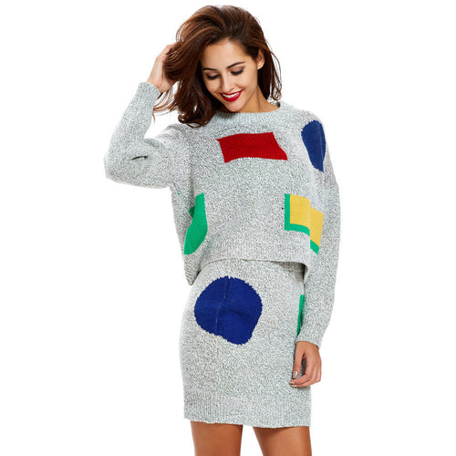 women-knitted-sweater-dress-long-sleeve-bodycon-dress-2pcs-set-ladies-party-mini-dress-vestidos BBL