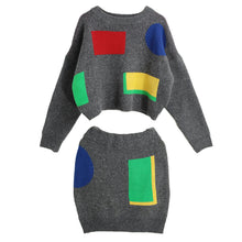 women-knitted-sweater-dress-long-sleeve-bodycon-dress-2pcs-set-ladies-party-mini-dress-vestidos BBL