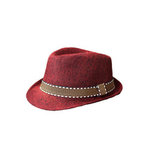 kids-boy-girl-unisex-fedora-hat-contrast-trim-cool-jazz-hat-trilby-cap-chapeau BBL