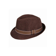 kids-boy-girl-unisex-fedora-hat-contrast-trim-cool-jazz-hat-trilby-cap-chapeau BBL