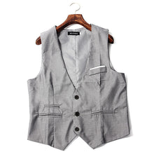 Fashion Men Slim V-neck Fit Formal Casual Dress Suit Waistcoat