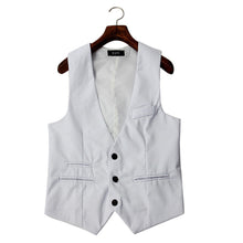 Fashion Men Slim V-neck Fit Formal Casual Dress Suit Waistcoat