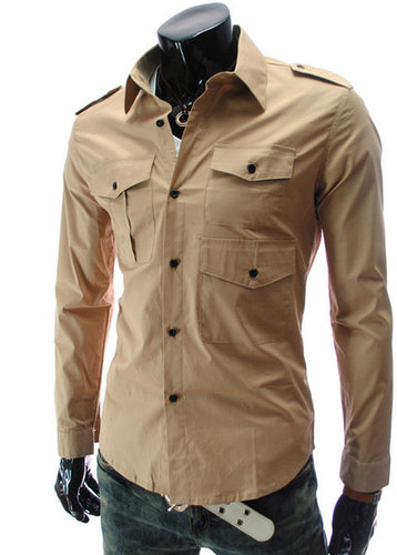 Fashion Mens Luxury Long Sleeve Casual Slim Fit Stylish Dress Shirts Mens shirts for Lovers Camisetas Tops