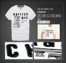 Men's Cotton T-shirt Casual Short Sleeve Letter Print Tops Famous Tshirts