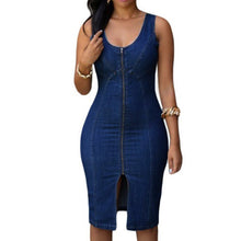 women-sexy-dress-zipper-split-o-neck-casual-denim-style-bodycon-sleeveless-dress-sexy-vestidos-blue BBL
