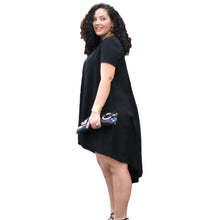 women-mini-dress-o-neck-solid-short-sleeve-asymmetric-hem-a-line-casual-loose-dress-plus-size-vestidos BBL