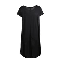 women-mini-dress-o-neck-solid-short-sleeve-asymmetric-hem-a-line-casual-loose-dress-plus-size-vestidos BBL