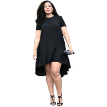 women-mini-dress-o-neck-solid-short-sleeve-asymmetric-hem-a-line-casual-loose-dress-plus-size-vestidos BBL