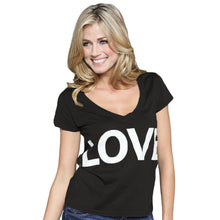 women-t-shirt-letter-print-v-neck-short-sleeve-women-tops-solidcolor-top-tee-shirt-blusas-black-green BBL